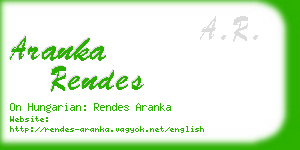 aranka rendes business card